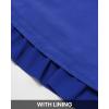 imageBTFBM Women Casual Summer Spring Dresses 2025 Tie Neck Long Sleeve High Waist Tiered Ruffle Aline Swing Tunic Mini DressLong Sleeve Bright Blue