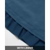 imageBTFBM Women Casual Summer Spring Dresses 2025 Tie Neck Long Sleeve High Waist Tiered Ruffle Aline Swing Tunic Mini DressLong Sleeve Dark Blue