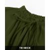 imageBTFBM Women Casual Summer Spring Dresses 2025 Tie Neck Long Sleeve High Waist Tiered Ruffle Aline Swing Tunic Mini DressLong Sleeve Green