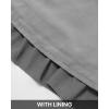 imageBTFBM Women Casual Summer Spring Dresses 2025 Tie Neck Long Sleeve High Waist Tiered Ruffle Aline Swing Tunic Mini DressLong Sleeve Grey