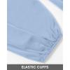 imageBTFBM Women Casual Summer Spring Dresses 2025 Tie Neck Long Sleeve High Waist Tiered Ruffle Aline Swing Tunic Mini DressLong Sleeve Light Blue
