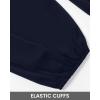 imageBTFBM Women Casual Summer Spring Dresses 2025 Tie Neck Long Sleeve High Waist Tiered Ruffle Aline Swing Tunic Mini DressLong Sleeve Navy