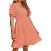 Swiss Dot Orange Pink