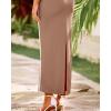 imageBTFBM Women Maxi Bodycon Dresses Square Neck Sleeveless Contrast Binding Split Cocktail Party Club Tank Long Dress 2025Solid Khaki
