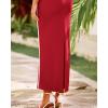 imageBTFBM Women Maxi Bodycon Dresses Square Neck Sleeveless Contrast Binding Split Cocktail Party Club Tank Long Dress 2025Solid Red