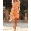 imageBTFBM Women One Shoulder Summer Dresses 2025 Floral Sundress High Waist Flowy A Line Mini Beach Wedding Guest DressFloral Yellow White