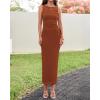 imageBTFBM Formal Wedding Guest Dresses for Women Summer 2025 Sleeveless Ruched Bodycon Mesh Elegant Maxi Cocktail DressCaramel