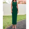 imageBTFBM Formal Wedding Guest Dresses for Women Summer 2025 Sleeveless Ruched Bodycon Mesh Elegant Maxi Cocktail DressGreen
