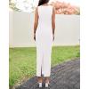imageBTFBM Formal Wedding Guest Dresses for Women Summer 2025 Sleeveless Ruched Bodycon Mesh Elegant Maxi Cocktail DressWhite