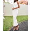 imageBTFBM Formal Wedding Guest Dresses for Women Summer 2025 Sleeveless Ruched Bodycon Mesh Elegant Maxi Cocktail DressWhite