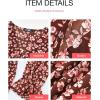 imageBTFBM Women Long Sleeve Dresses Spring Summer Clothes 2025 V Neck Floral High Waist Ruffle Boho Wedding Guest DressBig Floral Wine Red