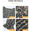imageBTFBM Women Long Sleeve Dresses Spring Summer Clothes 2025 V Neck Floral High Waist Ruffle Boho Wedding Guest DressFloral Light Blue Apricot