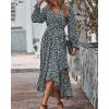 imageBTFBM Women Long Sleeve Dresses Spring Summer Clothes 2025 V Neck Floral High Waist Ruffle Boho Wedding Guest DressFloral Light Blue Apricot