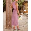 imageBTFBM Womens Sleeveless Cocktail Dresses Mock Neck Keyhole Elastic High Waist Evening Party Maxi Wedding Guest DressSolid Dusty Pink