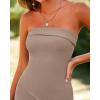 imageBTFBM Womens Tube Strapless Maxi Dress 2025 Summer Knit Backless Slit Bodycon Wedding Party Formal Cocktail DressesKhaki