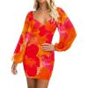Big Floral Orange Red