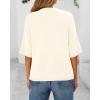 imageBTFBM Short Sleeve Cardigans for Women Button Up Sweaters Y2k Spring Summer 2025 Crew Neck Business Casual Work ClothesWhite