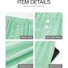 imageBTFBM Striped Boxer Shorts for Women 2025 Summer Elastic Waist Y2k Vacation Beach Bottoms Lounge Sleep Pj Pajama ShortsGreen White
