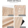 imageBTFBM Striped Boxer Shorts for Women 2025 Summer Elastic Waist Y2k Vacation Beach Bottoms Lounge Sleep Pj Pajama ShortsKhaki White
