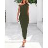 imageBTFBM Womens Formal Cocktail Dresses One Shoulder Twist Strap Sundress Ruched Bodycon Elegant Wedding Party Maxi DressArmy Green
