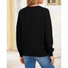 imageBTFBM Womens Loose Pullover Sweaters Fall Winter Clothes 2025 Crewneck Slouchy Sweater Long Sleeve Casual Knitted TopsSolid Black