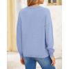 imageBTFBM Womens Loose Pullover Sweaters Fall Winter Clothes 2025 Crewneck Slouchy Sweater Long Sleeve Casual Knitted TopsSolid Blue
