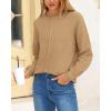 imageBTFBM Womens Loose Pullover Sweaters Fall Winter Clothes 2025 Crewneck Slouchy Sweater Long Sleeve Casual Knitted TopsSolid Khaki