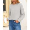 imageBTFBM Womens Loose Pullover Sweaters Fall Winter Clothes 2025 Crewneck Slouchy Sweater Long Sleeve Casual Knitted TopsSolid Light Grey