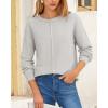 imageBTFBM Womens Loose Pullover Sweaters Fall Winter Clothes 2025 Crewneck Slouchy Sweater Long Sleeve Casual Knitted TopsSolid Light Grey