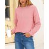 imageBTFBM Womens Loose Pullover Sweaters Fall Winter Clothes 2025 Crewneck Slouchy Sweater Long Sleeve Casual Knitted TopsSolid Pink