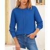 imageBTFBM Womens Loose Pullover Sweaters Fall Winter Clothes 2025 Crewneck Slouchy Sweater Long Sleeve Casual Knitted TopsSolid Royal Blue