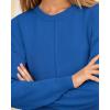 imageBTFBM Womens Loose Pullover Sweaters Fall Winter Clothes 2025 Crewneck Slouchy Sweater Long Sleeve Casual Knitted TopsSolid Royal Blue
