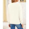 imageBTFBM Womens Loose Pullover Sweaters Fall Winter Clothes 2025 Crewneck Slouchy Sweater Long Sleeve Casual Knitted TopsSolid White