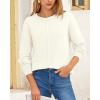imageBTFBM Womens Loose Pullover Sweaters Fall Winter Clothes 2025 Crewneck Slouchy Sweater Long Sleeve Casual Knitted TopsSolid White