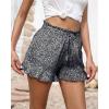 imageBTFBM Womens Summer Shorts 2025 Vacation Floral Belted Casual Elastic High Waist Ruffle Beach Short Lounge Pants PocketsFloral Black