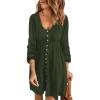 Long Buttons Army Green