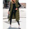 imageBTFBM Long Puffer Vest Women Quilted Hooded Button Down Zip Up Sleeveless Vests Outerwear Padded Jacket Fall Winter CoatArmy Green