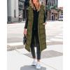 imageBTFBM Long Puffer Vest Women Quilted Hooded Button Down Zip Up Sleeveless Vests Outerwear Padded Jacket Fall Winter CoatArmy Green