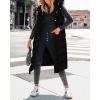 imageBTFBM Long Puffer Vest Women Quilted Hooded Button Down Zip Up Sleeveless Vests Outerwear Padded Jacket Fall Winter CoatBlack