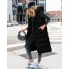 imageBTFBM Long Puffer Vest Women Quilted Hooded Button Down Zip Up Sleeveless Vests Outerwear Padded Jacket Fall Winter CoatBlack