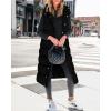 imageBTFBM Long Puffer Vest Women Quilted Hooded Button Down Zip Up Sleeveless Vests Outerwear Padded Jacket Fall Winter CoatBlack