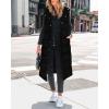 imageBTFBM Long Puffer Vest Women Quilted Hooded Button Down Zip Up Sleeveless Vests Outerwear Padded Jacket Fall Winter CoatBlack