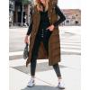 imageBTFBM Long Puffer Vest Women Quilted Hooded Button Down Zip Up Sleeveless Vests Outerwear Padded Jacket Fall Winter CoatBrown