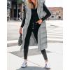 imageBTFBM Long Puffer Vest Women Quilted Hooded Button Down Zip Up Sleeveless Vests Outerwear Padded Jacket Fall Winter CoatGrey