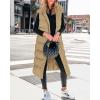 imageBTFBM Long Puffer Vest Women Quilted Hooded Button Down Zip Up Sleeveless Vests Outerwear Padded Jacket Fall Winter CoatKhaki
