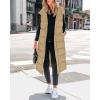 imageBTFBM Long Puffer Vest Women Quilted Hooded Button Down Zip Up Sleeveless Vests Outerwear Padded Jacket Fall Winter CoatKhaki
