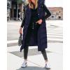 imageBTFBM Long Puffer Vest Women Quilted Hooded Button Down Zip Up Sleeveless Vests Outerwear Padded Jacket Fall Winter CoatNavy