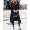 imageBTFBM Long Puffer Vest Women Quilted Hooded Button Down Zip Up Sleeveless Vests Outerwear Padded Jacket Fall Winter CoatNavy