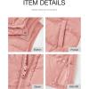 imageBTFBM Long Puffer Vest Women Quilted Hooded Button Down Zip Up Sleeveless Vests Outerwear Padded Jacket Fall Winter CoatPink