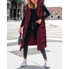 imageBTFBM Long Puffer Vest Women Quilted Hooded Button Down Zip Up Sleeveless Vests Outerwear Padded Jacket Fall Winter CoatWine Red
